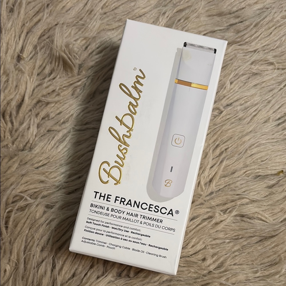 The Francesca Bikini & Body Hair Trimmer - White and Gold